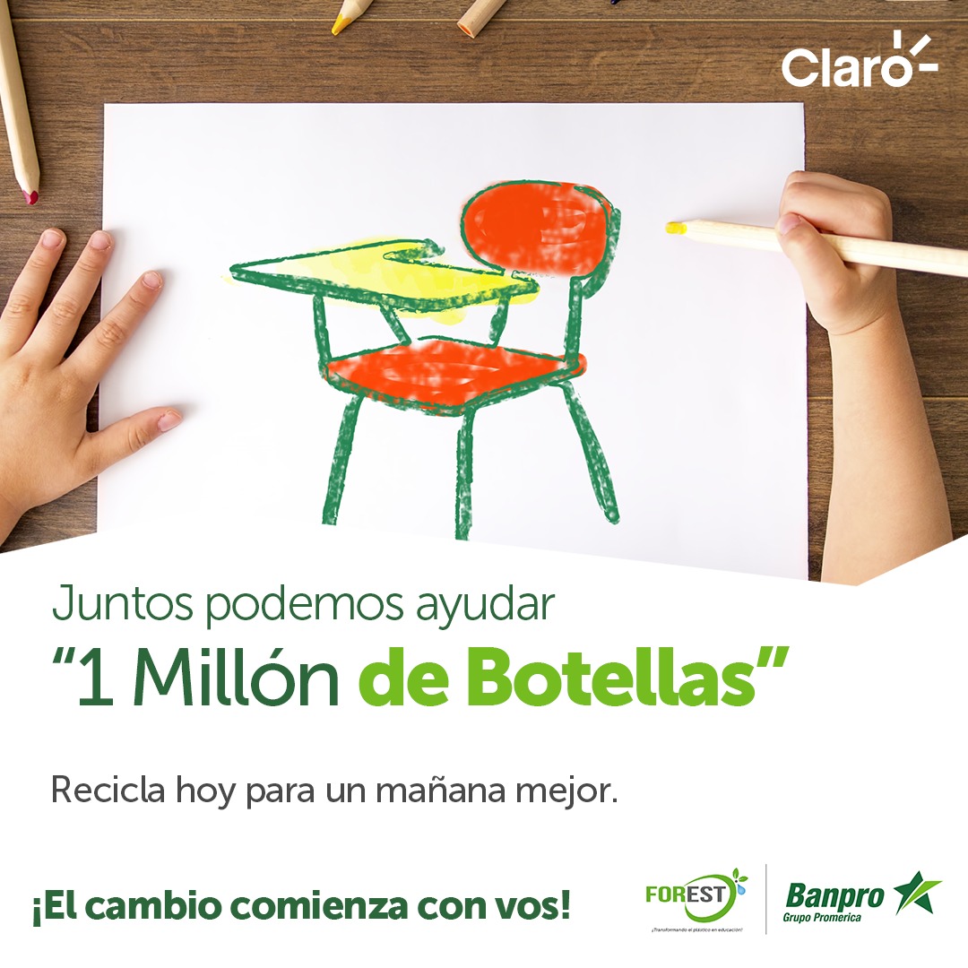 Claro Nicaragua promueve el programa “Transformando plástico en educación”