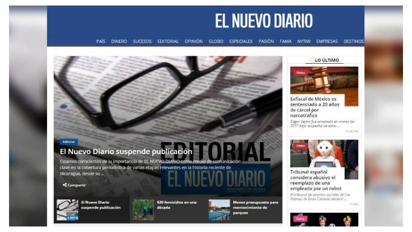SIP se pronuncia sobre cierre de El Nuevo Diario